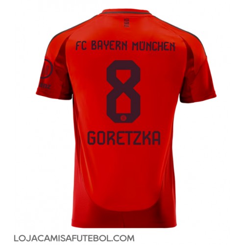 Camisa de Futebol Bayern Munich Leon Goretzka #8 Equipamento Principal 2024-25 Manga Curta